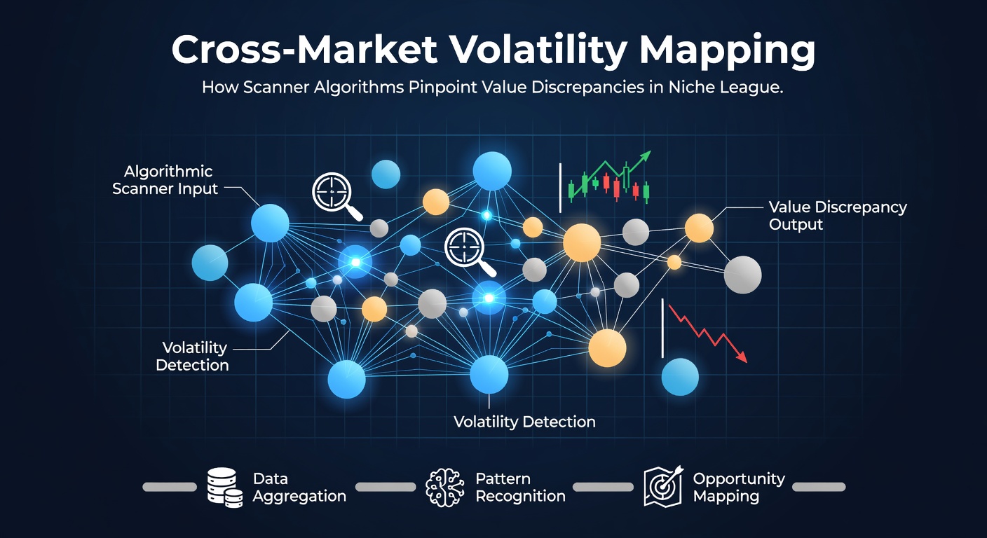 Visualization of scanner algorithms identifying odds gaps and value discrepancies during niche league betting cycles