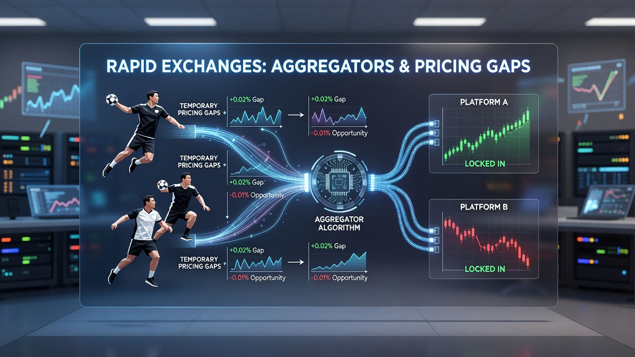 Close-up of a digital betting interface displaying live handball odds and aggregator alerts