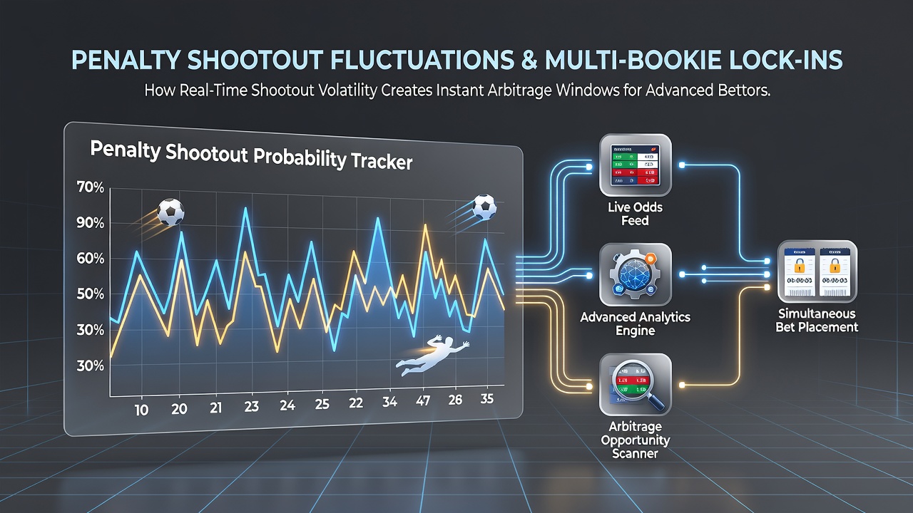 Screenshot showing advanced arbitrage calculator interface displaying live soccer penalty odds and stake recommendations